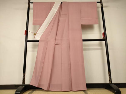 平和屋着物＊夏物 色無地 絽 ときがら茶色 正絹 逸品 AABA9328jd