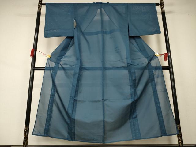 平和屋着物＊夏物 小紋 紗 草花文 正絹 逸品 未使用 AABA9329jd