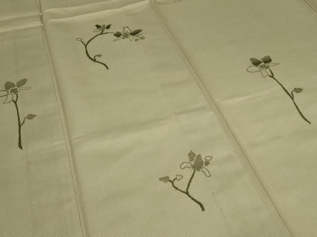 平和屋着物＊夏物 訪問着 絽 枝花文 正絹 逸品 AABA9331jd