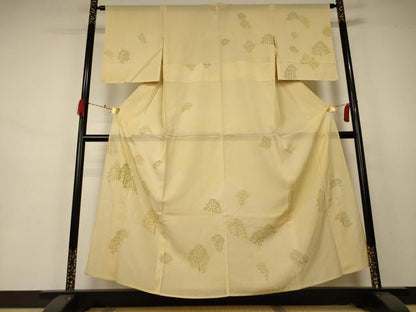 平和屋着物＊夏物 訪問着 絽 樹木 正絹 逸品 AABA9335jd