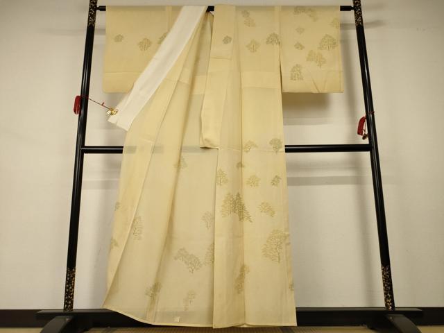 平和屋着物＊夏物 訪問着 絽 樹木 正絹 逸品 AABA9335jd