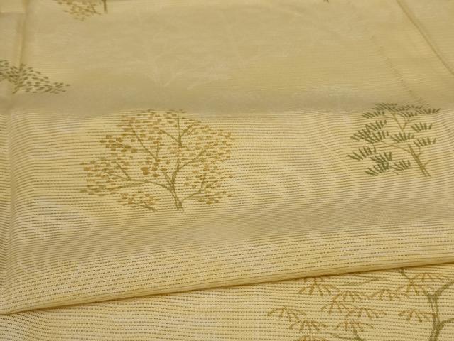 平和屋着物＊夏物 訪問着 絽 樹木 正絹 逸品 AABA9335jd