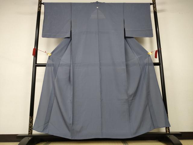 平和屋着物＊夏物 色無地 絽 錫色 正絹 逸品 未使用 AABA9336jd
