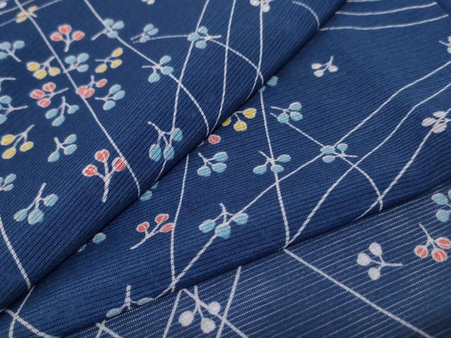 平和屋着物＊夏物 小紋 絽 萩文 洗える着物 AABA9337jd