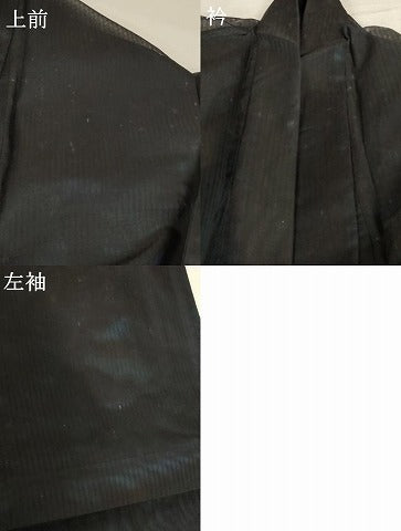 平和屋着物＊夏物 小紋 絽 縞 正絹 逸品 AABA9341jd