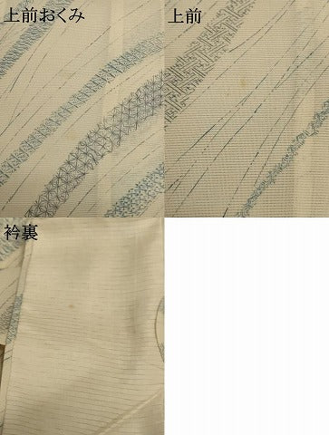 平和屋着物＊夏物 小紋 絽 吉祥文 正絹 逸品 AABA9343jd