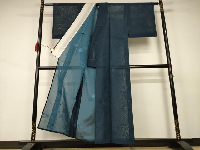 平和屋着物＊夏物 小紋 紗 蔦の葉文 褐返色 正絹 逸品 未使用 AABA9344jd