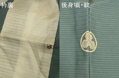 平和屋着物＊夏物 色無地 絽 青鈍色 正絹 逸品 AABA9346jd