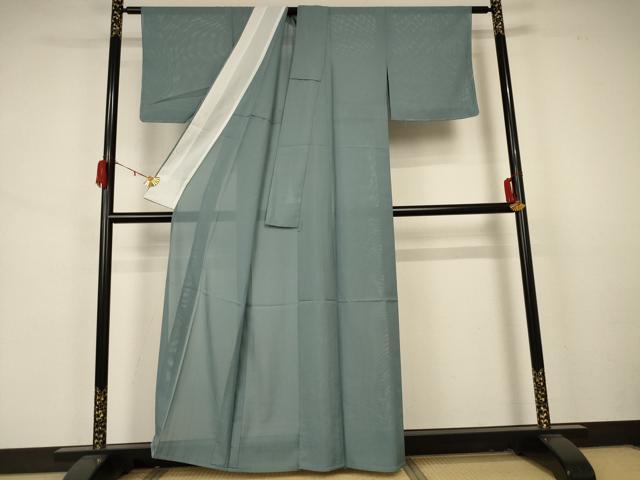 平和屋着物＊夏物 色無地 絽 千草色 正絹 逸品 未使用 AABA9348jd