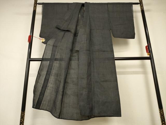 平和屋着物＊夏物　男性　重要無形文化財　本場宮古上布　紗　130亀甲　総詰め　苧麻　逸品　AABA9349jd