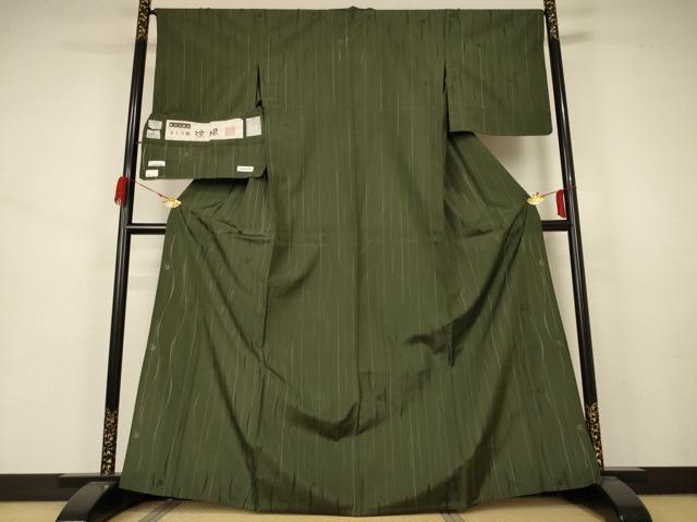 平和屋着物＊夏物 小紋 変わり絽 もじり織 飛鳥文 反端付き 正絹 逸品 AABA9351jd