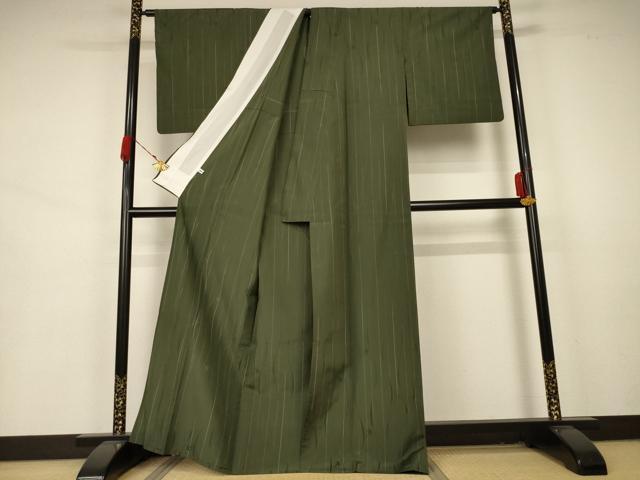 平和屋着物＊夏物 小紋 変わり絽 もじり織 飛鳥文 反端付き 正絹 逸品 AABA9351jd