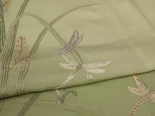 平和屋着物＊夏物 訪問着 絽 刺繍 勝虫 暈し染め 銀糸 正絹 逸品 AABA9353jd