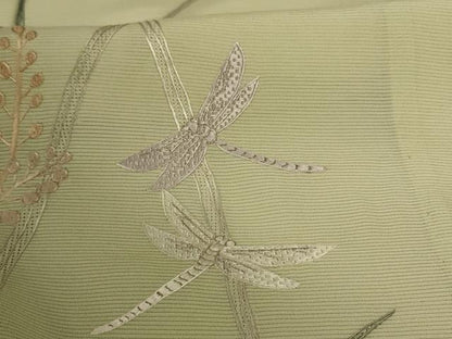 平和屋着物＊夏物 訪問着 絽 刺繍 勝虫 暈し染め 銀糸 正絹 逸品 AABA9353jd