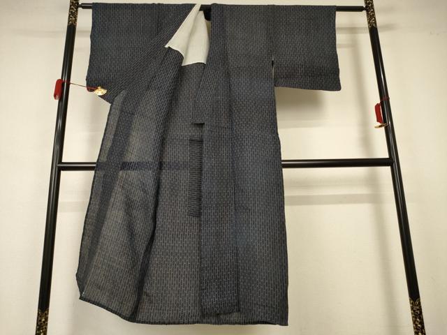 平和屋着物＊夏物 上布 十字絣 麻 逸品 AABA9355jd