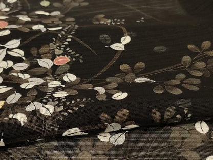 平和屋着物＊夏物 訪問着 絽 刺繍 萩 金糸 正絹 逸品 AABA9356jd