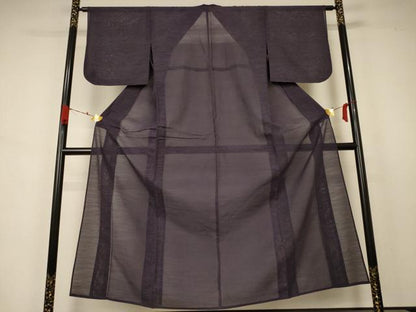 平和屋着物＊夏物 色無地 杢目紋紗 紅消鼠色 正絹 逸品 AABA9359jd
