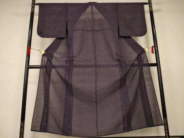 平和屋着物＊夏物 色無地 杢目紋紗 紅消鼠色 正絹 逸品 AABA9359jd