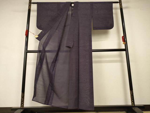 平和屋着物＊夏物 色無地 杢目紋紗 紅消鼠色 正絹 逸品 AABA9359jd