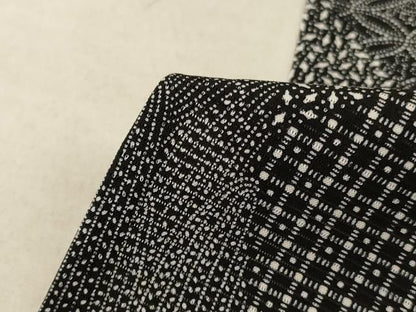 平和屋着物＊夏物 江戸小紋 絽 切嵌吉祥文 反端付き 正絹 逸品 AABA9362jd