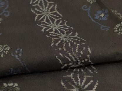 平和屋着物＊夏物 本場大島紬 夏大島 花唐草間道 正絹 逸品 AABA9364jd
