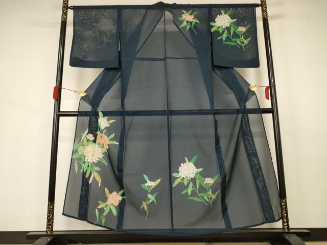 平和屋着物＊夏物 訪問着 絽 紫陽花 洗える着物 AABA9370jd