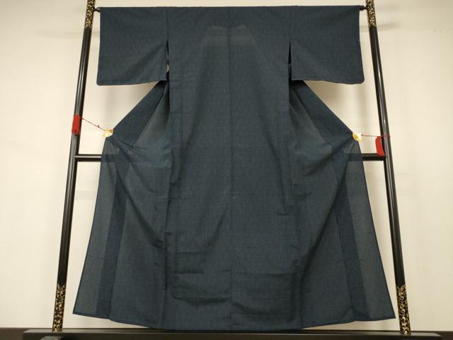 平和屋着物▽お召　単衣　立涌花文　正絹　逸品　未使用　AABA9375jd