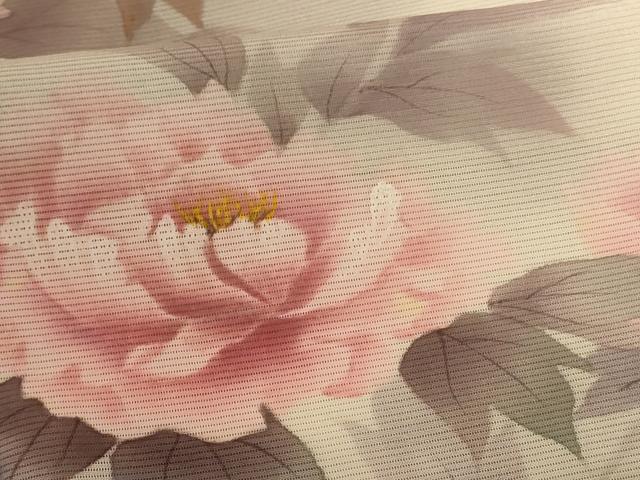 平和屋着物＊夏物 訪問着 絽 手描き 草花文 暈し染め 正絹 逸品 AABA9381jd