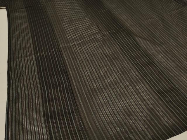 平和屋着物＊夏物 小紋 縦絽 縞 正絹 逸品 AABA9387jd