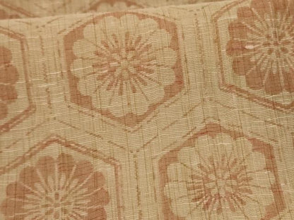 平和屋着物＊夏物 小千谷ちぢみ 亀甲花文 麻 逸品 AABA9389jd