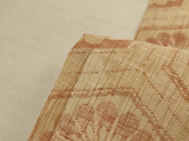 平和屋着物＊夏物 小千谷ちぢみ 亀甲花文 麻 逸品 AABA9389jd