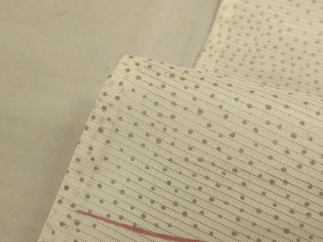平和屋着物＊夏物 小紋 絽 枝花文 正絹 逸品 AABA9394jd