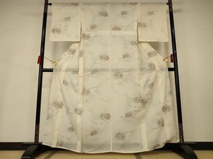 平和屋着物＊夏物 小紋 絽 花鼓文 正絹 逸品 AABA9399jd