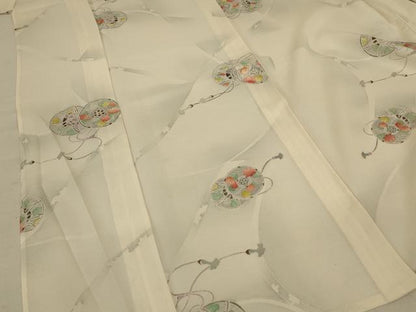 平和屋着物＊夏物 小紋 絽 花鼓文 正絹 逸品 AABA9399jd