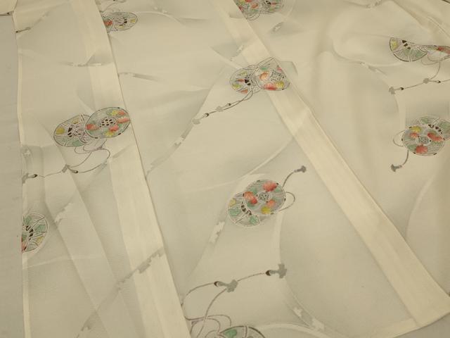 平和屋着物＊夏物 小紋 絽 花鼓文 正絹 逸品 AABA9399jd