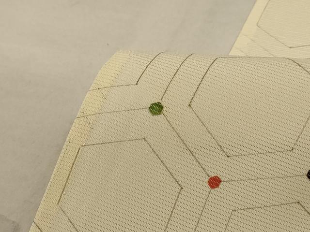 平和屋着物＊夏物 小紋 絽 亀甲文 正絹 逸品 AABA9400jd