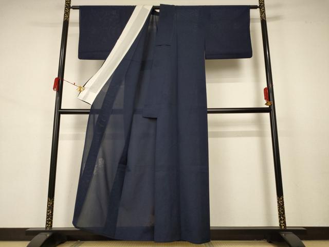 平和屋着物＊夏物 色無地 亀甲花文紗 蝋色 正絹 逸品 AABA9402jd