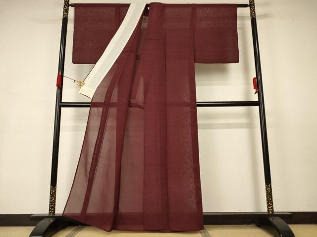 平和屋着物＊夏物 小紋 紗 格子 正絹 逸品 AABA9405jd