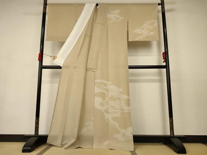 平和屋着物＊夏物 訪問着 絽 枝花文 銀彩 正絹 逸品 AABA9408jd