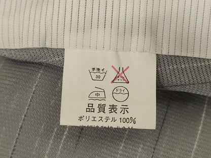平和屋着物＊夏物 小紋 絽 麻の葉文 嘘つき襦袢 洗える着物 AABA9417jd