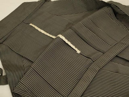 平和屋着物＊夏物 男性 馬乗り袴 縞 正絹 逸品 AABA9421jd