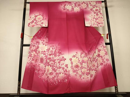 平和屋着物＊夏物 訪問着 絽 花づくし 暈し染め 正絹 逸品 AABA9424jd