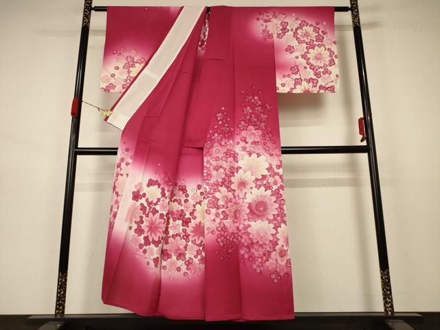 平和屋着物＊夏物 訪問着 絽 花づくし 暈し染め 正絹 逸品 AABA9424jd