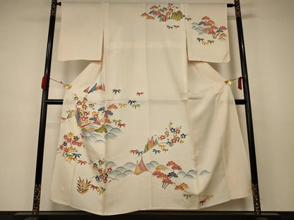 平和屋着物＊夏物 訪問着 絽 松竹梅 正絹 逸品 AABA9425jd