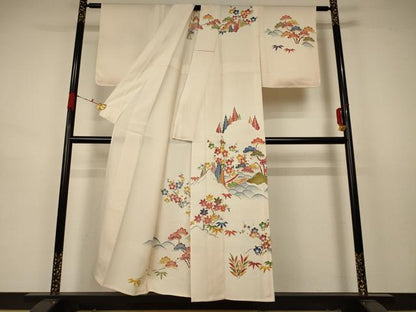 平和屋着物＊夏物 訪問着 絽 松竹梅 正絹 逸品 AABA9425jd