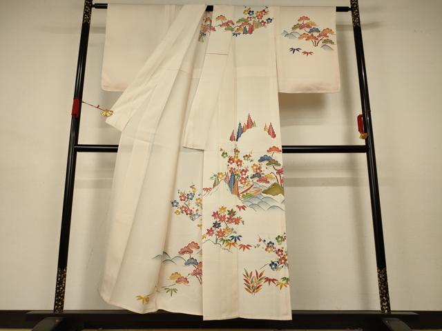 平和屋着物＊夏物 訪問着 絽 松竹梅 正絹 逸品 AABA9425jd