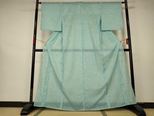 平和屋着物＊夏物 小紋 絽 成り物 洗える着物 AABA9427jd
