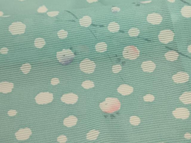 平和屋着物＊夏物 小紋 絽 成り物 洗える着物 AABA9427jd