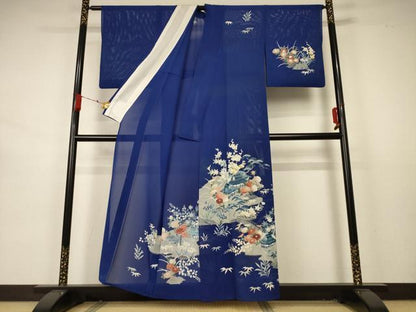 平和屋着物＊夏物 訪問着 絽 風景草花文 正絹 逸品 AABA9430jd