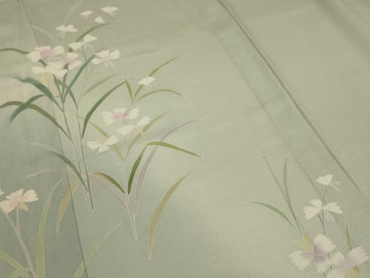 平和屋着物＊夏物 訪問着 絽 草花文 正絹 逸品 AABA9431jd